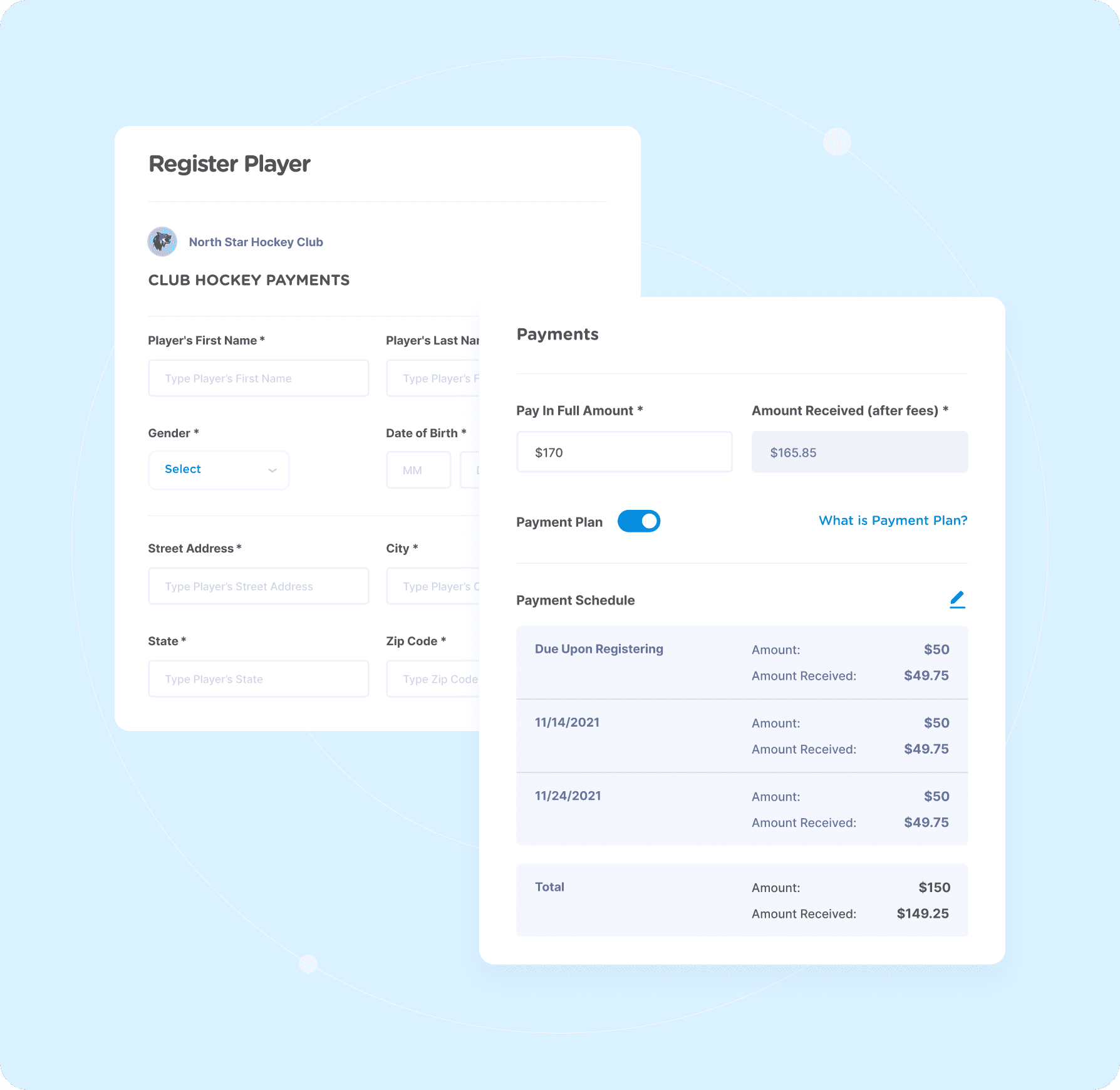 Online Registration for Hockey